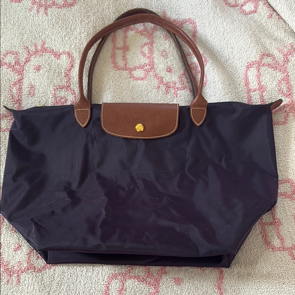 Elegant dark purple and Brown Tote Bag